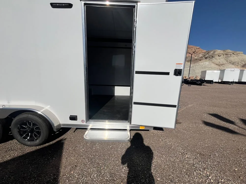 7.5 x 14 ATC STO 450 Cargo Trailer Tandem Polar White side door