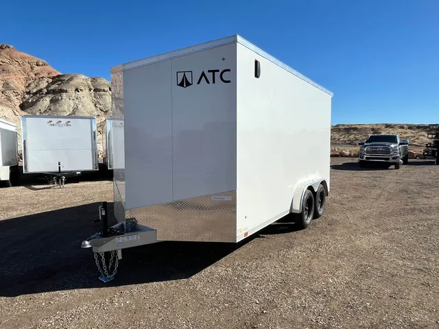 7 x 14 ATC STO 450 Cargo Trailer Tandem White