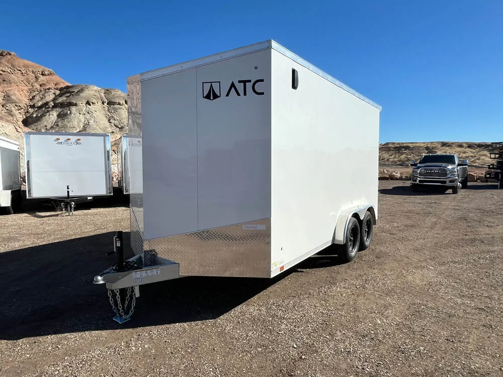 7 x 14 ATC STO 450 Cargo Trailer Tandem White