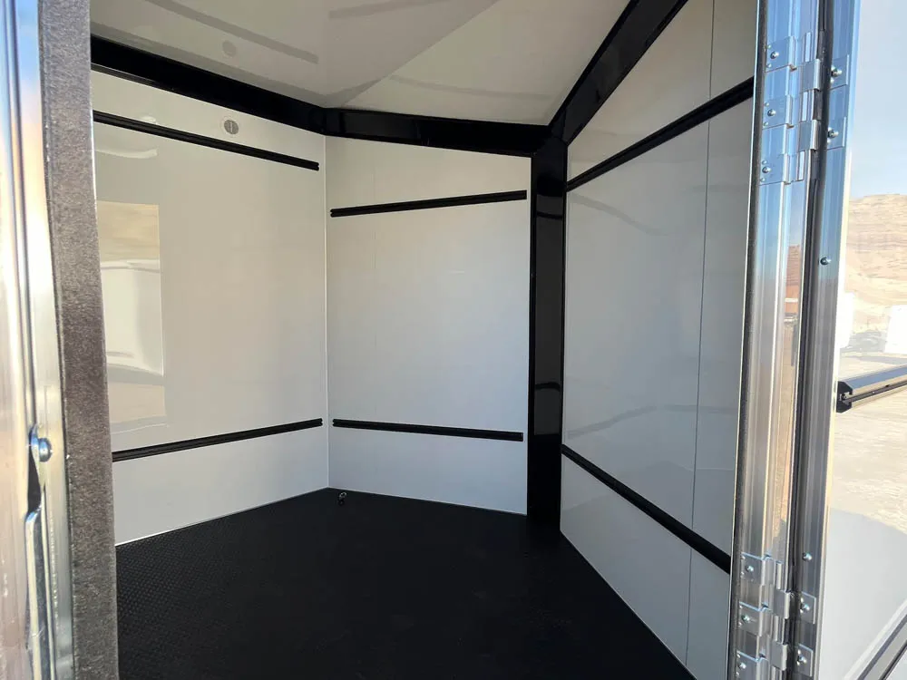 7 x 14 ATC STO 450 Cargo Trailer Tandem White Inside Side Door