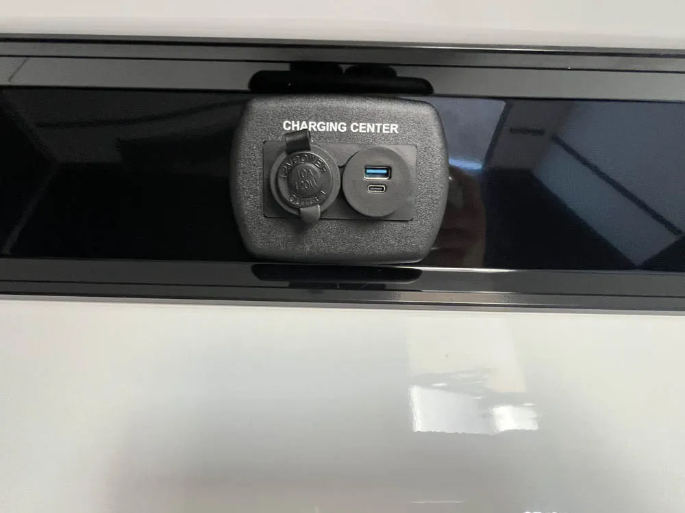 7 x 14 ATC STO 450 Cargo Trailer Tandem White Charging Ports