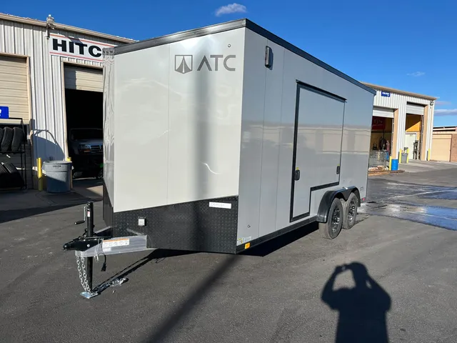 7 x 16 ATC STO 450 Cargo Trailer Tandem Dove Grey