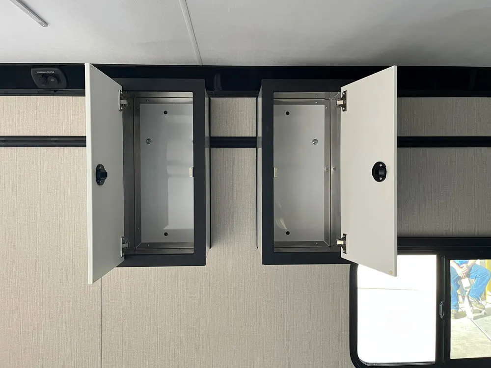 7 x 16 ATC STO 450 Cargo Trailer Tandem Dove Grey Upper Cabinets