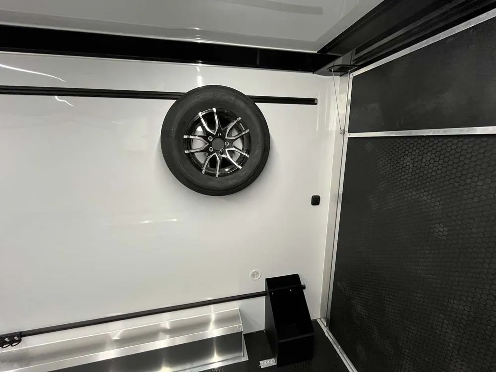 8.5 x 16 ATC STO 450 Cargo Trailer Tandem Dove Grey spare tire