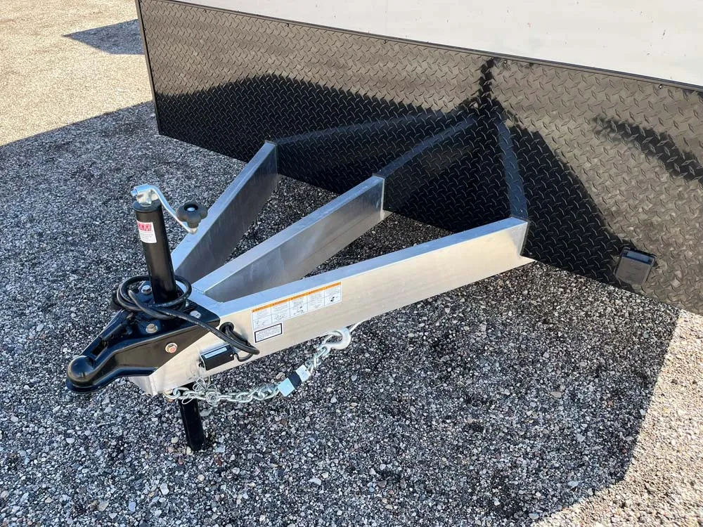 8.5 x 16 ATC STO 450 Cargo Trailer Tandem Dove Grey tongue