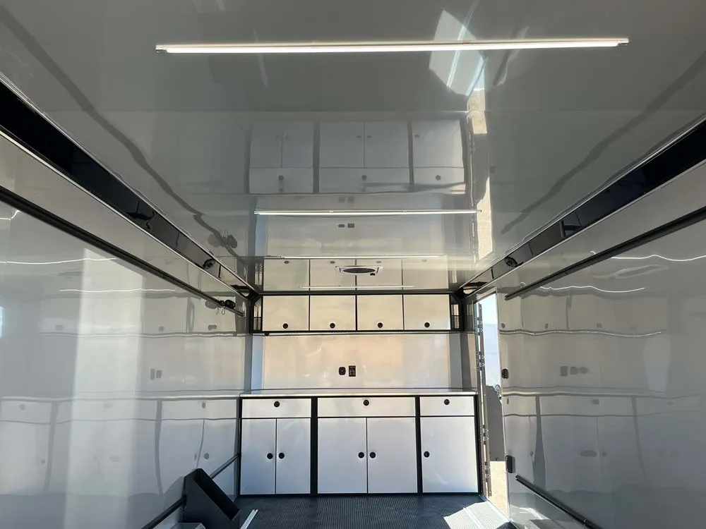 8.5 x 20 ATC STO 450 Cargo Trailer Tandem Silver Frost ceiling