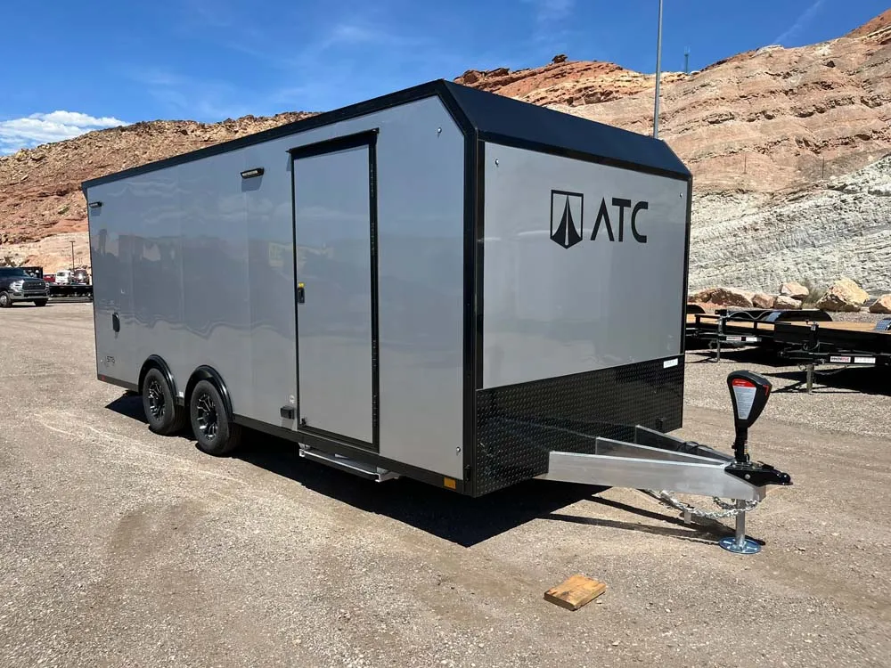 8.5 x 20 ATC STO 450 Cargo Trailer Tandem Silver Frost right front
