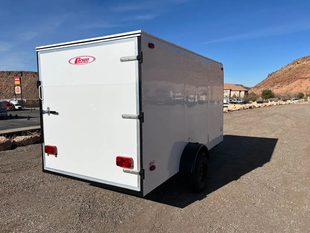6 x 12 Carson Cargo Trailer Single Barn Door right rear