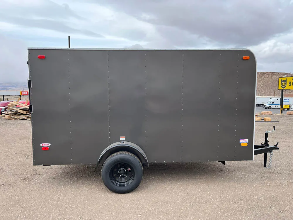 6 x 12 Carson Cargo Trailer Single Ramp Door Gray Right Side