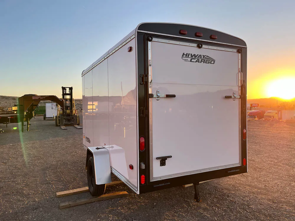 6 x 12 Carson HiWay Cargo Trailer Single Ramp Door left rear