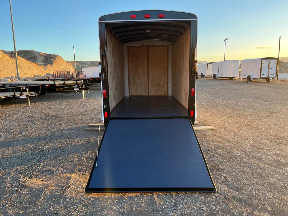 6 x 12 Carson HiWay Cargo Trailer Single Ramp Door rear ramp down