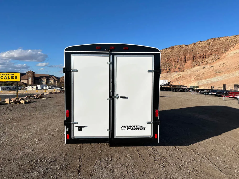 7 x 14 Carson HiWay Cargo Trailer Tandem Barns Doors rear