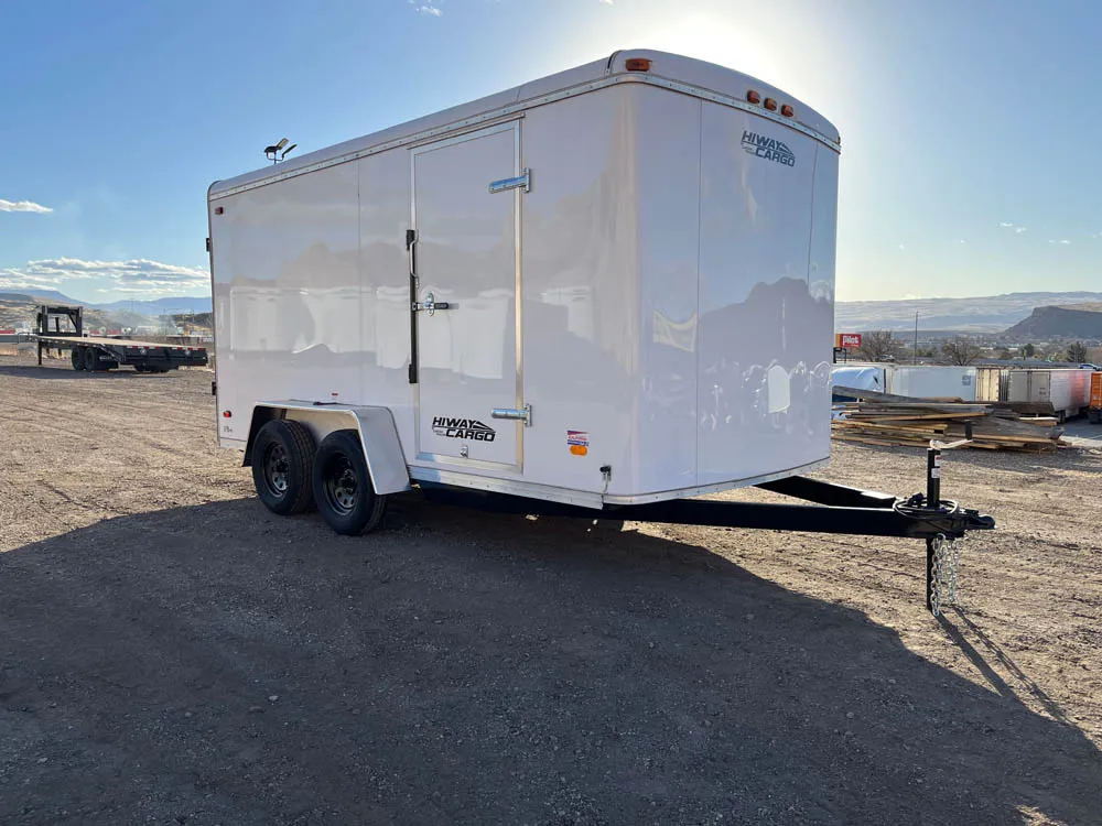 7 x 14 Carson HiWay Cargo Trailer Tandem Barns Doors right front