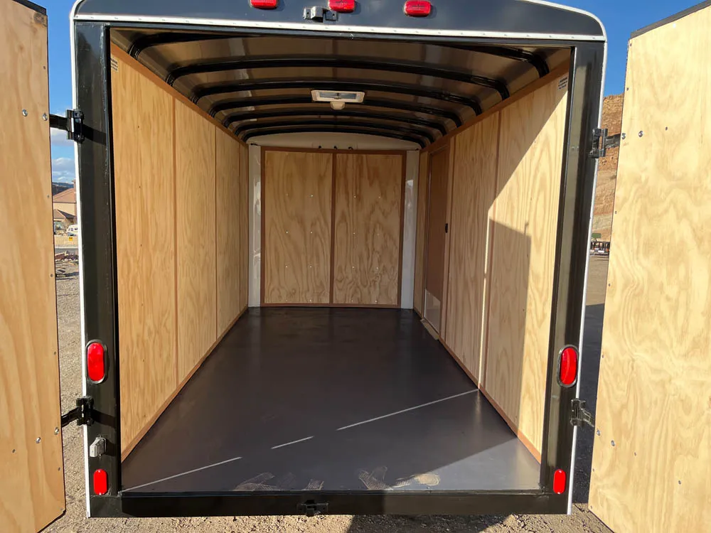 7 x 14 Carson HiWay Cargo Trailer Tandem Barns Doors rear doors open