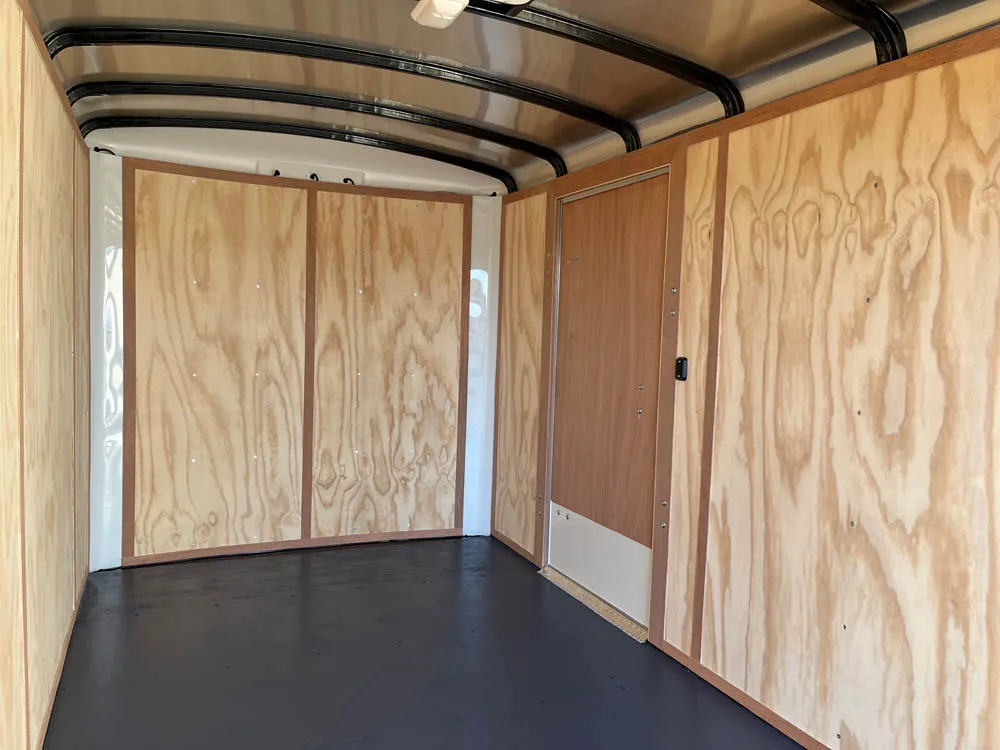 7 x 14 Carson HiWay Cargo Trailer Tandem Barns Doors inside