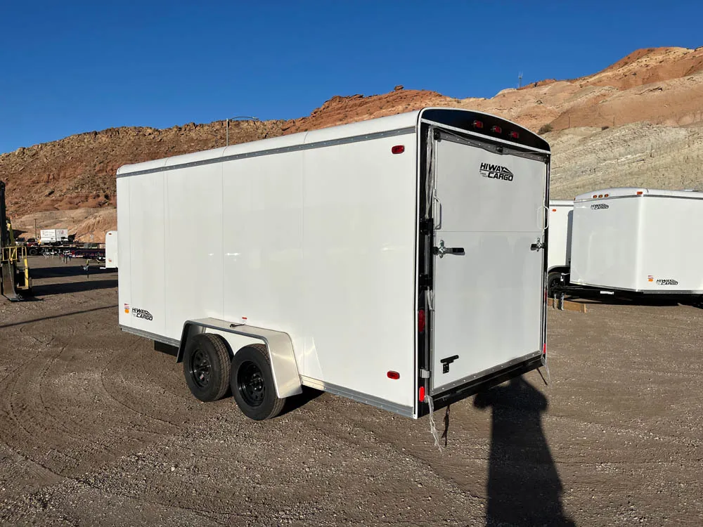 7 x 16 Carson HiWay Cargo Trailer Tandem Ramp Door left rear