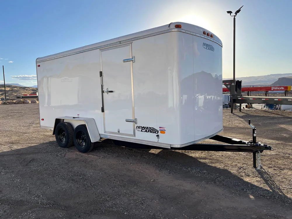 7 x 16 Carson HiWay Cargo Trailer Tandem Ramp Door right front