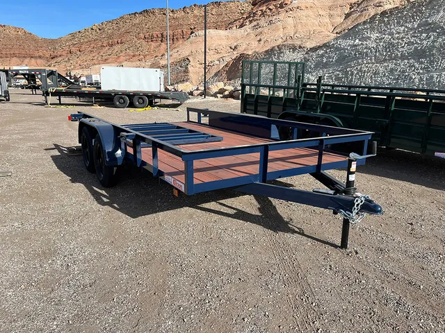 7 x 14 Carson Utility Trailer Tandem Blue