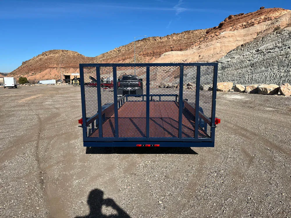 7 x 18 Carson Utility Trailer Tandem Blue rear