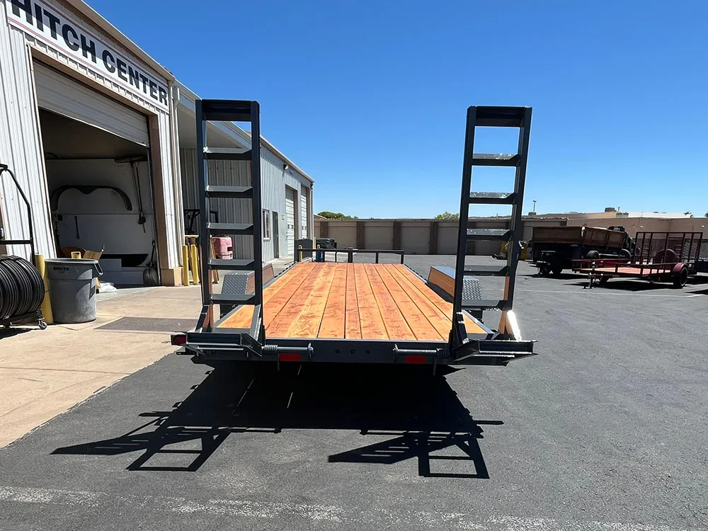 7 x 20 GMS Flat Bed Trailer 14K Tandem Gray rear