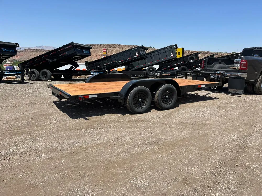 7 x 16 GMS Flat Bed Trailer 7K Tandem right rear