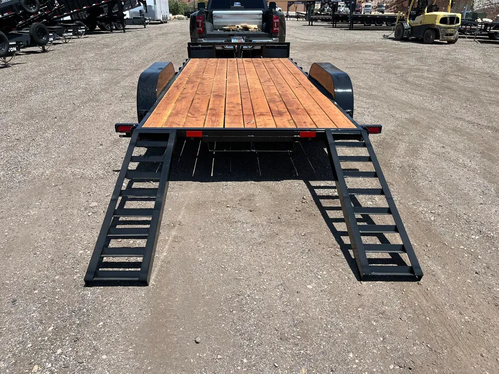 7 x 16 GMS Flat Bed Trailer 7K Tandem rear with ramps