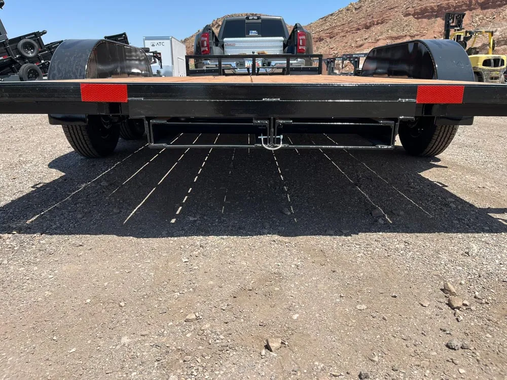 7 x 16 GMS Flat Bed Trailer 7K Tandem rear ramps underneath