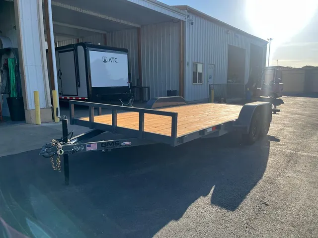 7 x 16 GMS Flat Bed Trailer 7K Tandem Gray