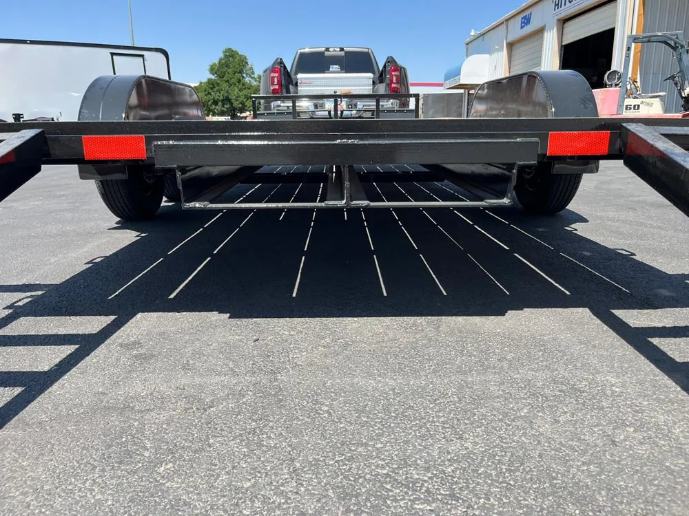 7 x 18 GMS Flat Bed Trailer 7K Tandem rear ramp storage