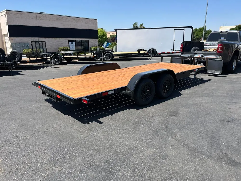 7 x 18 GMS Flat Bed Trailer 7K Tandem right rear