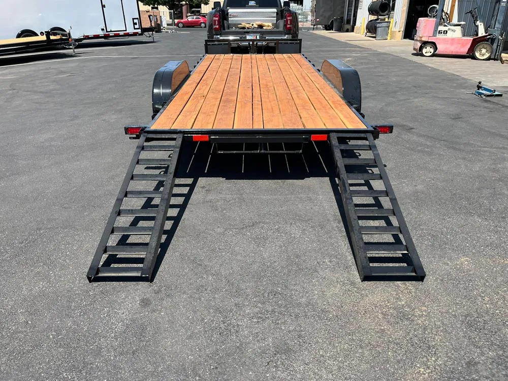 7 x 18 GMS Flat Bed Trailer 7K Tandem rear ramps