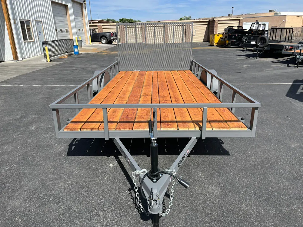 7 x 14 GMS Utility Trailer Single Gray tongue