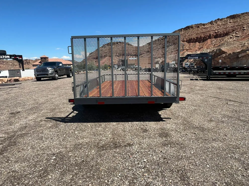 7 x 14 GMS Utility Trailer Tandem Gray rear