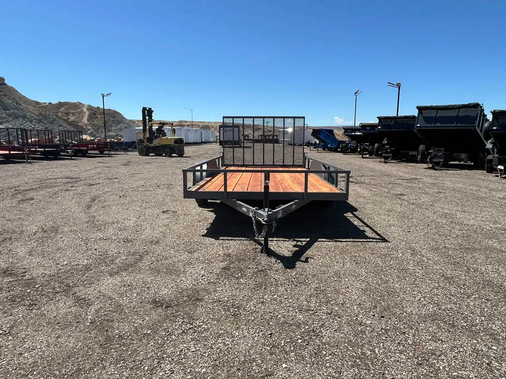 7 x 14 GMS Utility Trailer Tandem Gray front