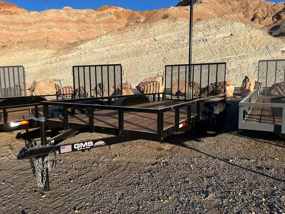7 x 16 GMS Utility Trailer Tandem Black