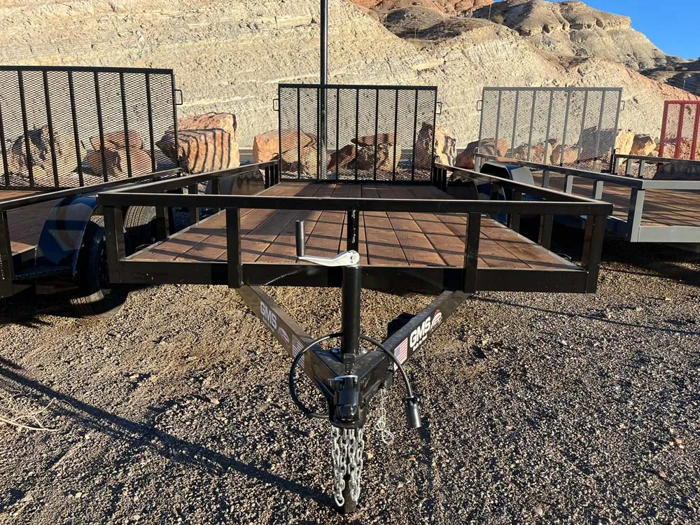 7 x 16 GMS Utility Trailer Tandem Black front