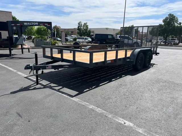 7 x 16 GMS Utility Trailer Tandem Gray