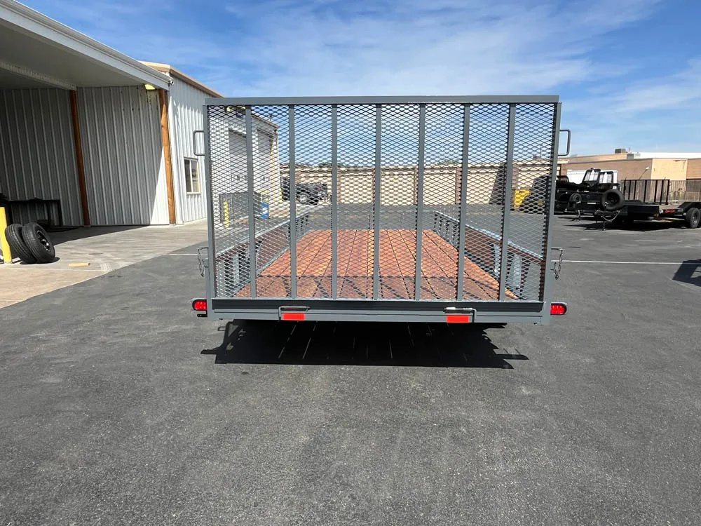 7 x 16 GMS Utility Trailer Tandem Gray rear