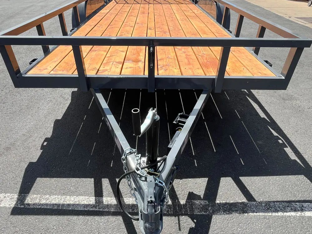 7 x 16 GMS Utility Trailer Tandem Gray tongue