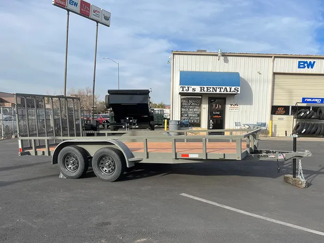 7 x 16 GMS Utility Trailer Tandem Gray