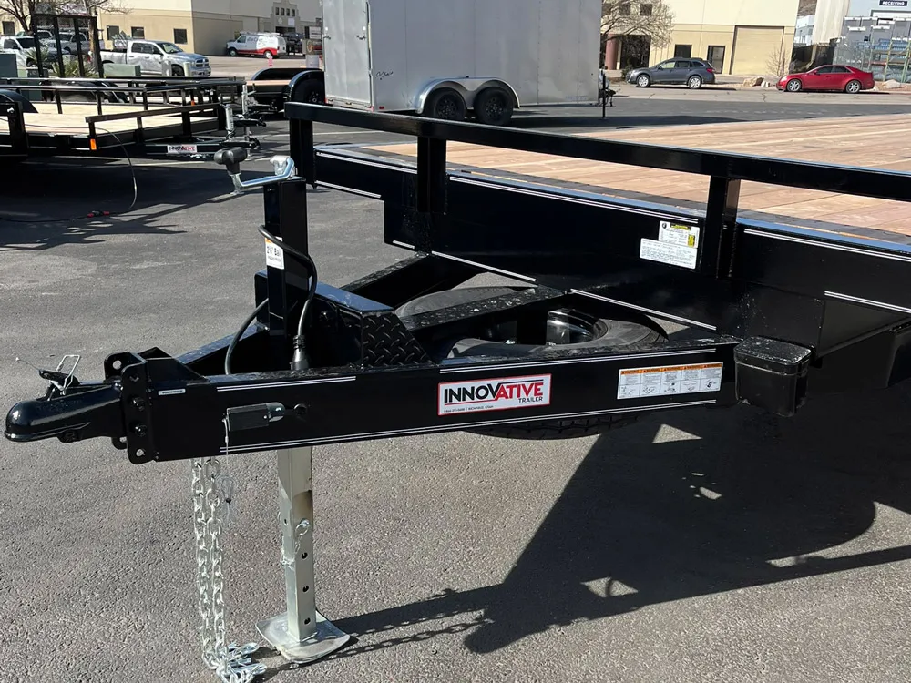 8.5 x 20 Innovative Deckover Trailer 14K Tandem jack and spare tire