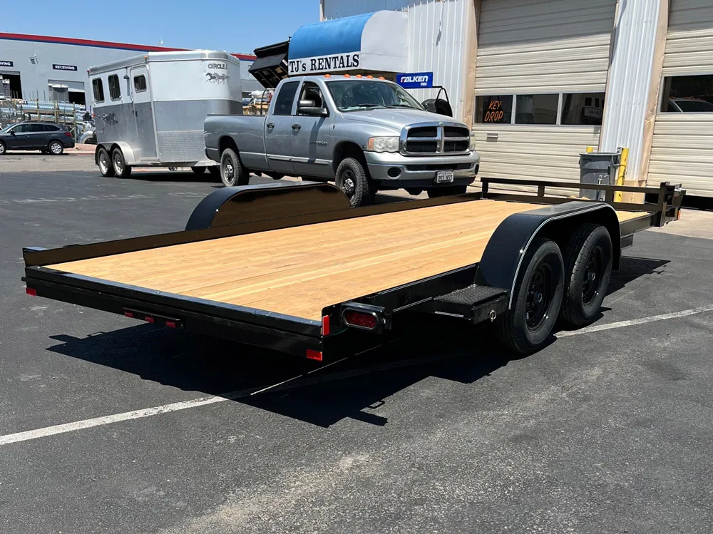 7 x 18 Innovative Flat Bed Trailer 6K Tandem right rear