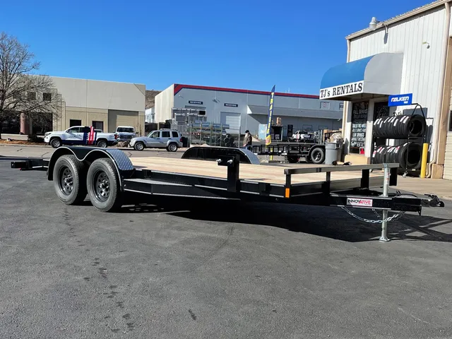 7 x 16 Innovative Flat Bed Trailer 7K Tandem Dovetail