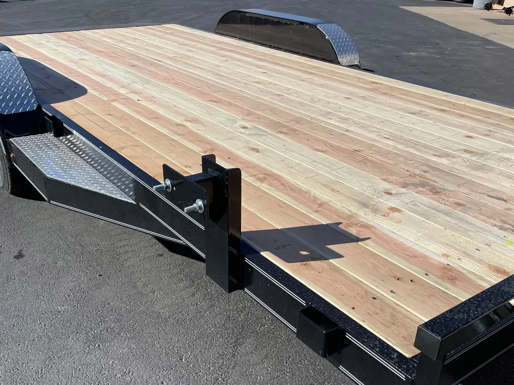 7 x 16 Innovative Flat Bed Trailer 7K Tandem Dovetail trailer deck