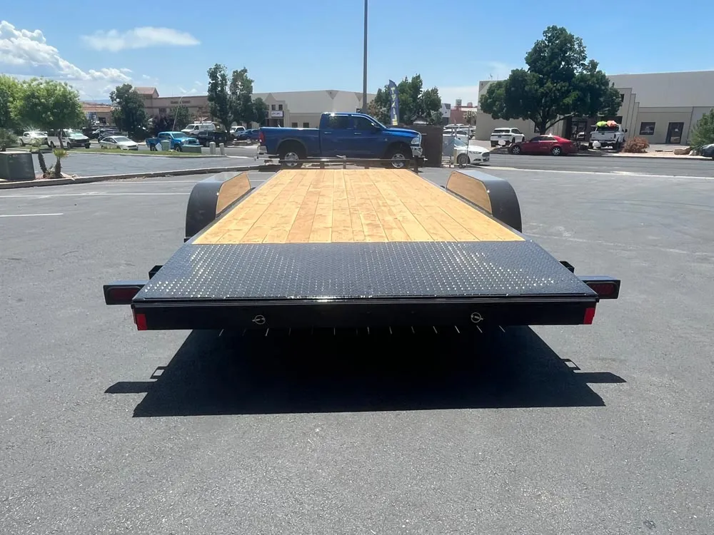7 x 20 Innovative Flat Bed Trailer 7K Tandem Dovetail rear