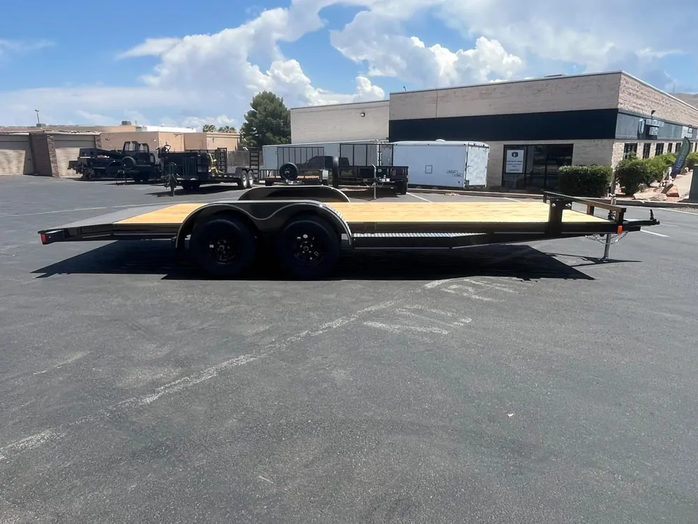 7 x 20 Innovative Flat Bed Trailer 7K Tandem Dovetail right side