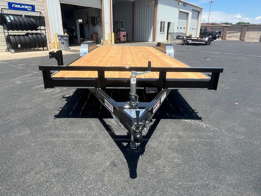 7 x 20 Innovative Flat Bed Trailer 7K Tandem Dovetail front