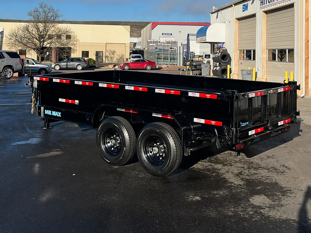 7 x 14 Teton Dump Trailer 14k Left Rear
