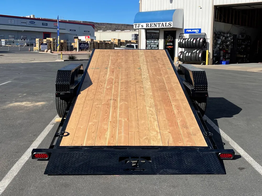 7 x 20 Teton Tilt Trailer 3/4 16K rear tilted
