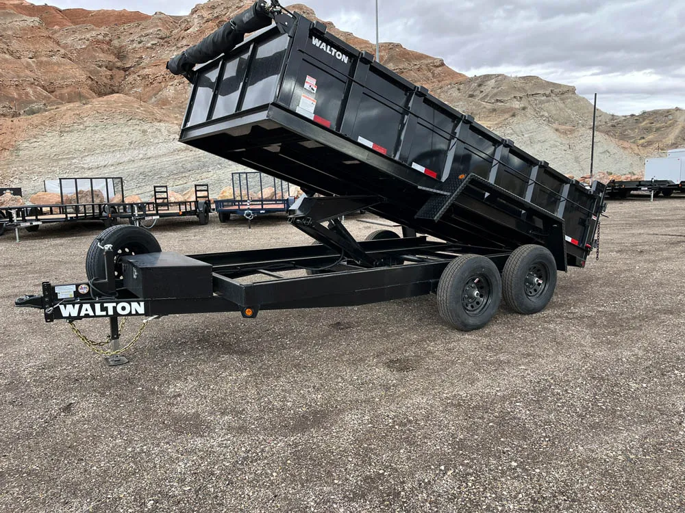 7 x 14 Walton Dump Trailer 10k Tandem Lifted